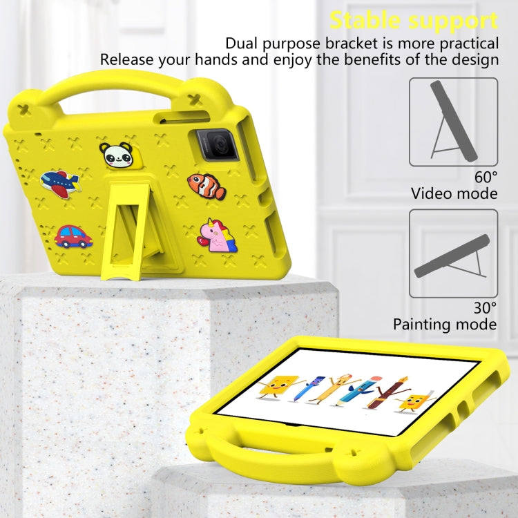 For Blackview Oscal Pad 15 2023 10.36/Tab 11 Handle Kickstand Children EVA Shockproof Tablet Case(Yellow) - Others by buy2fix | Online Shopping UK | buy2fix