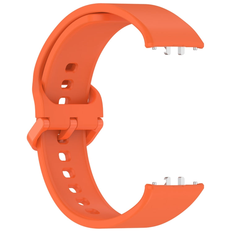 For Samsung Galaxy Fit 3 Solid Color Colorful Buckle Silicone Watch Band(Orange) - Watch Bands by buy2fix | Online Shopping UK | buy2fix