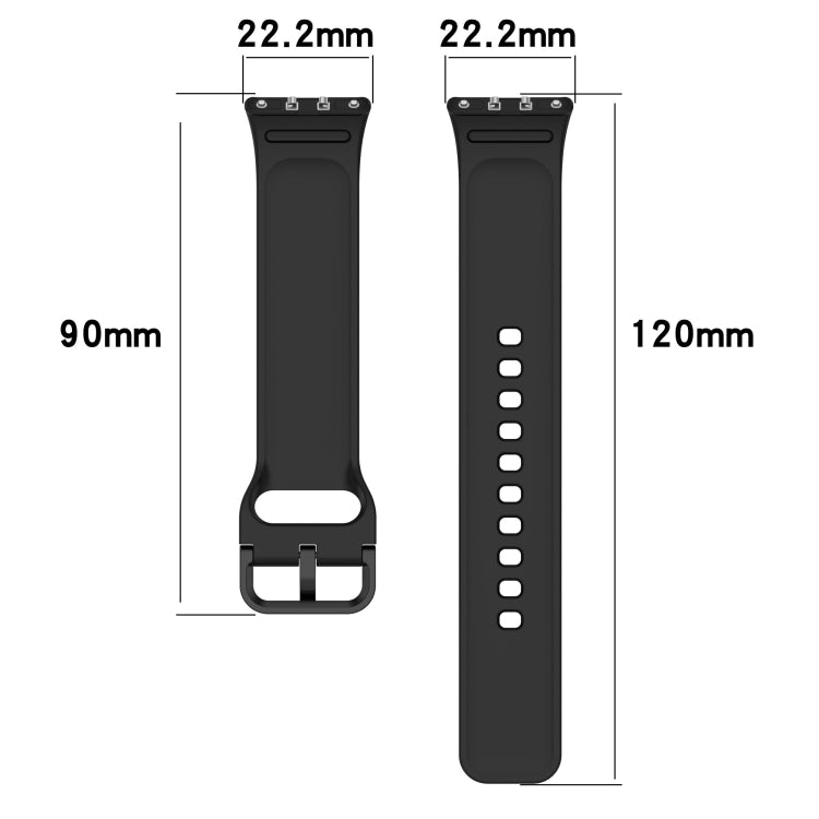 For Samsung Galaxy Fit 3 Solid Color Colorful Buckle Silicone Watch Band(Gray) - Watch Bands by buy2fix | Online Shopping UK | buy2fix