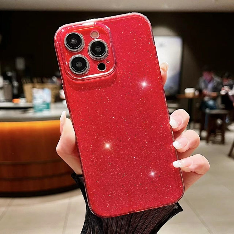 For iPhone 16 Pro Jelly Glitter Solid Color TPU Phone Case(Red) - iPhone 16 Pro Cases by buy2fix | Online Shopping UK | buy2fix