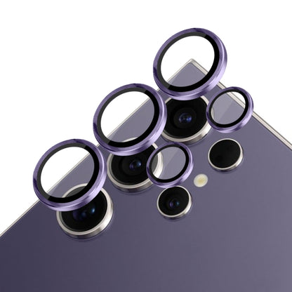 For Samsung Galaxy S24 Ultra 5G NORTHJO Camera LensCD Vein Metal Ring Tempered Glass Film(Purple) - Galaxy S24 Ultra 5G Tempered Glass by NORTHJO | Online Shopping UK | buy2fix