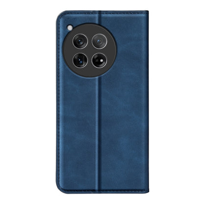 For OnePlus 12 Retro-skin Magnetic Suction Leather Phone Case(Dark Blue) - OnePlus Cases by buy2fix | Online Shopping UK | buy2fix