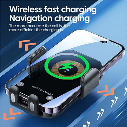 X12 Car Air Vent Touch Sensing Wireless Phone Charger Holder(Silver) - Wireless Charging Pads by buy2fix | Online Shopping UK | buy2fix
