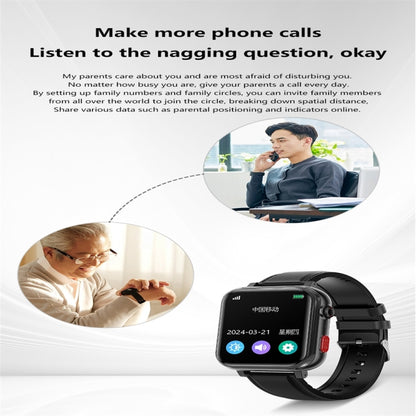 G18 1.83 inch Color Screen Smart Watch Leather Strap, Support  Noninvasive Blood Sugar / Uric Acid(Black) - Smart Watches by buy2fix | Online Shopping UK | buy2fix