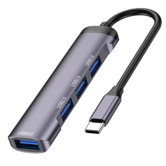 T-503 Portable 4-in-1 Type-C Docking Station USB-C to USB2.0 x 3 + USB3.0 HUB Adapter - USB HUB by buy2fix | Online Shopping UK | buy2fix