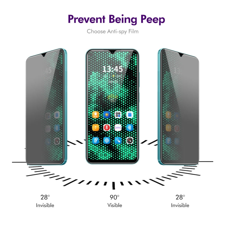 For Tecno Spark 10 / 10 5G 2pcs ENKAY Hat-Prince 28 Degree Anti-peeping Privacy Tempered Glass Film - Tecno Tempered Glass by ENKAY | Online Shopping UK | buy2fix