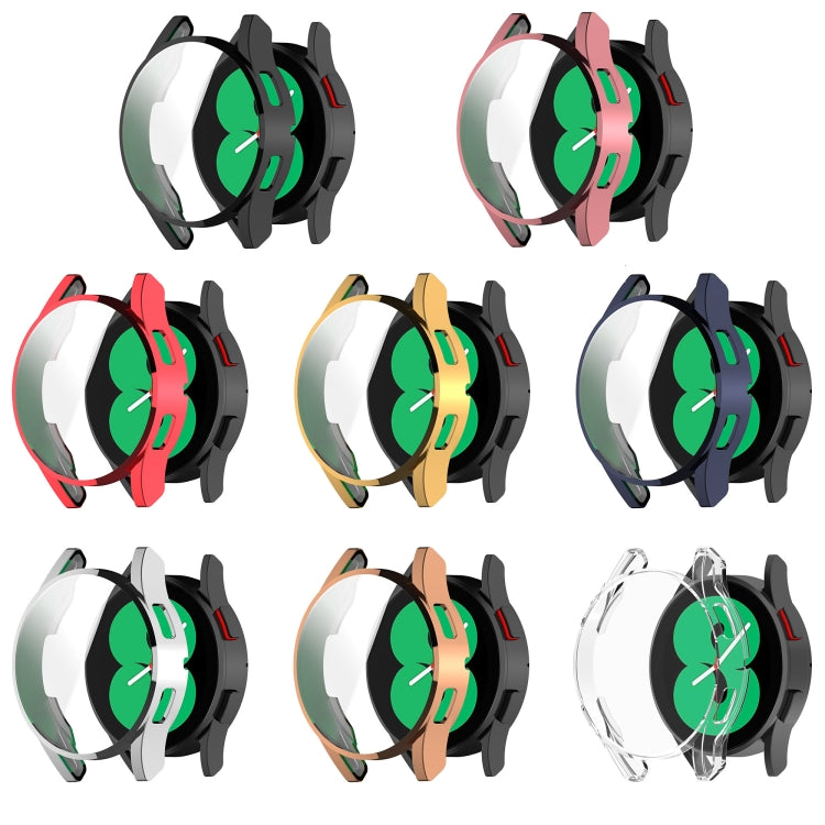 For Samsung Galaxy Watch FE 40mm Full Coverage TPU Electroplated Watch Protective Case(Transparent) - Watch Cases by buy2fix | Online Shopping UK | buy2fix