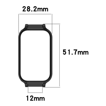 For Xiaomi Smart Band 8 Active Half Pack PC Watch Protective Case(Transparent Black) - Watch Cases by buy2fix | Online Shopping UK | buy2fix