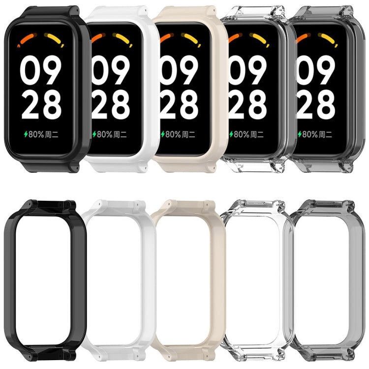 For Xiaomi Smart Band 8 Active Half Pack PC Watch Protective Case(Creamy White) - Watch Cases by buy2fix | Online Shopping UK | buy2fix