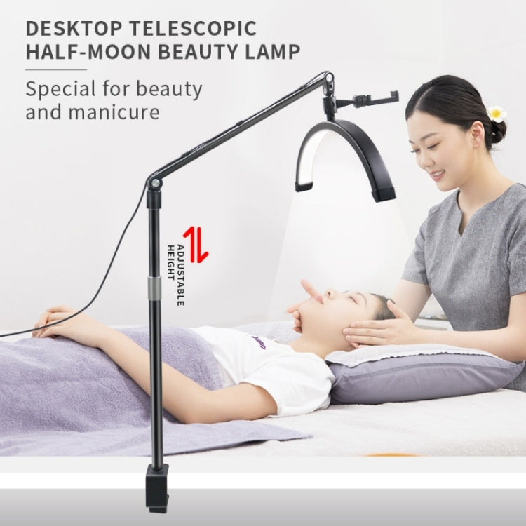 D-M30X 23 inch Half Moon Shape Beauty Manicure Lamp Curved Fill Light, Plug:UK Plug - Selfie Light by buy2fix | Online Shopping UK | buy2fix