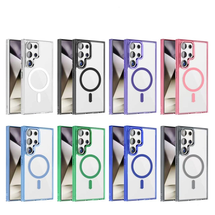 For Samsung Galaxy S23 Ultra 5G Ice Color Magnetic Series TPU Hybrid Acrylic Magsafe Phone Case(Transparent) - Galaxy S23 Ultra 5G Cases by buy2fix | Online Shopping UK | buy2fix