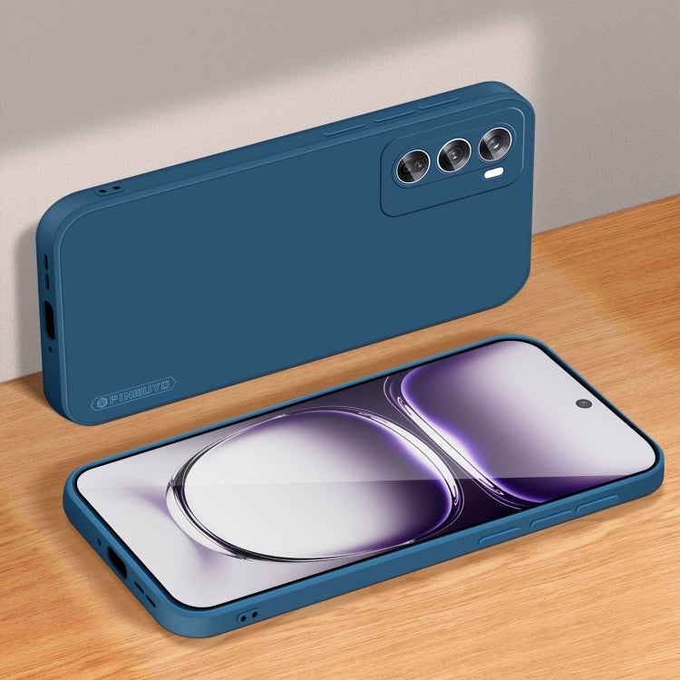 For OPPO Reno12 Pro Global PINWUYO Sense Series Liquid Silicone TPU Phone Case(Blue) - Reno12 Pro Cases by PINWUYO | Online Shopping UK | buy2fix