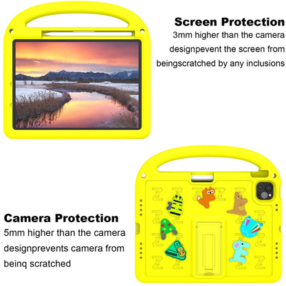 For iPad Air 11 2024 Cartoon Sparrow EVA Shockproof Tablet Case(Yellow) - iPad Air 11 2024 Cases by buy2fix | Online Shopping UK | buy2fix