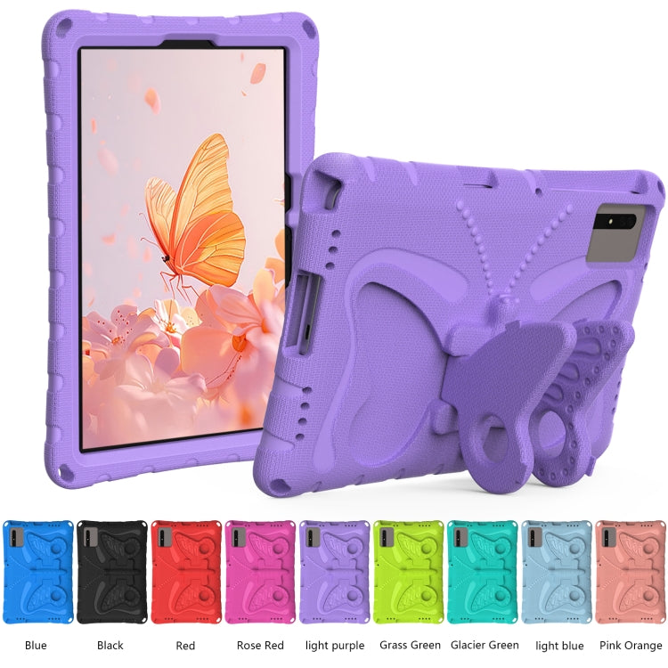 For Lenovo Tab M11 / Xiaoxin Pad 11 2024 Butterfly Bracket EVA Shockproof Tablet Case(Light Purple) - Lenovo by buy2fix | Online Shopping UK | buy2fix