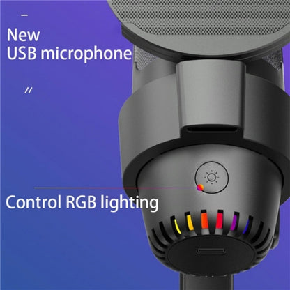 ME9 USB Microphone ENC Noise Reduction Desktop Microphone With RGB Light(Black) - Microphone by buy2fix | Online Shopping UK | buy2fix