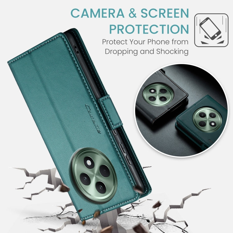 For OPPO Reno12 F /12 FS 5G CaseMe 023 Butterfly Buckle Litchi Texture RFID Anti-theft Leather Phone Case(Green) - Reno12 F Cases by CaseMe | Online Shopping UK | buy2fix