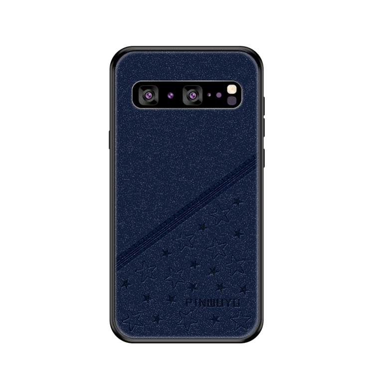 PINWUYO Full Coverage Waterproof Shockproof PC+TPU+PU Protective Case for Galaxy S10 5G(Blue) - Galaxy Phone Cases by PINWUYO | Online Shopping UK | buy2fix