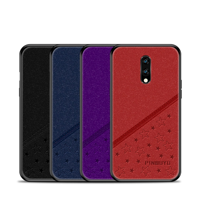 PINWUYO Full Coverage Waterproof Shockproof PC+TPU+PU Protective Case for OnePlus 7(Black) - OnePlus Cases by PINWUYO | Online Shopping UK | buy2fix