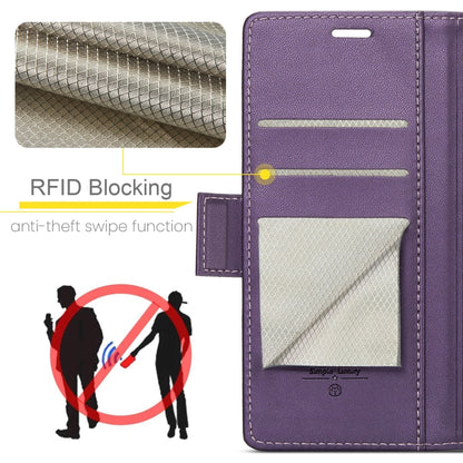 For Redmi Note 14 5G CaseMe 023 Butterfly Buckle Litchi Texture RFID Anti-theft Leather Phone Case(Purple) - Note 14 Cases by CaseMe | Online Shopping UK | buy2fix