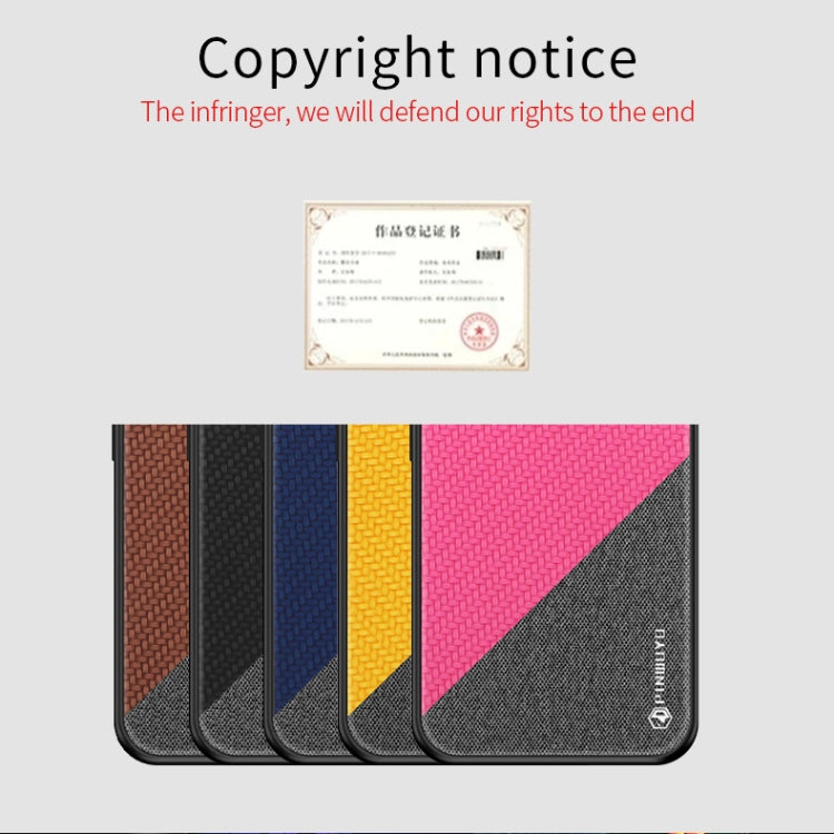 PINWUYO Hong Series Anti-fall TPU+ Chemical Fiber Cloth Protective Cover for LG K50 / Q60(Red) - LG by PINWUYO | Online Shopping UK | buy2fix
