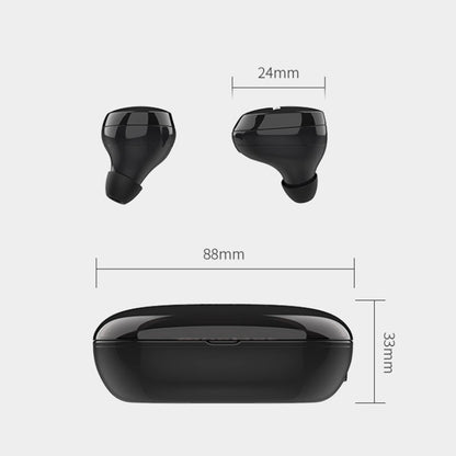 OneDer W12 Wireless Earphone with Waterproof IPX5 HD Stereo Sound TWS Bluetooth Earphone(Black) - TWS Earphone by OneDer | Online Shopping UK | buy2fix