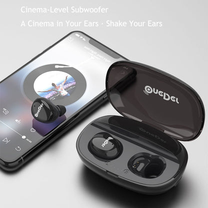 OneDer W12 Wireless Earphone with Waterproof IPX5 HD Stereo Sound TWS Bluetooth Earphone(Black) - TWS Earphone by OneDer | Online Shopping UK | buy2fix