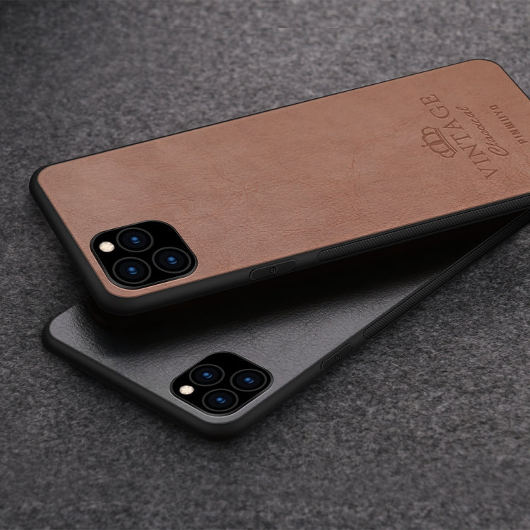 For iPhone 11 Pro Max PINWUYO Pin Rui Series Classical Leather, PC + TPU + PU Leather Waterproof And Anti-fall All-inclusive Protective Shell (Brown) - iPhone 11 Pro Max Cases by PINWUYO | Online Shopping UK | buy2fix