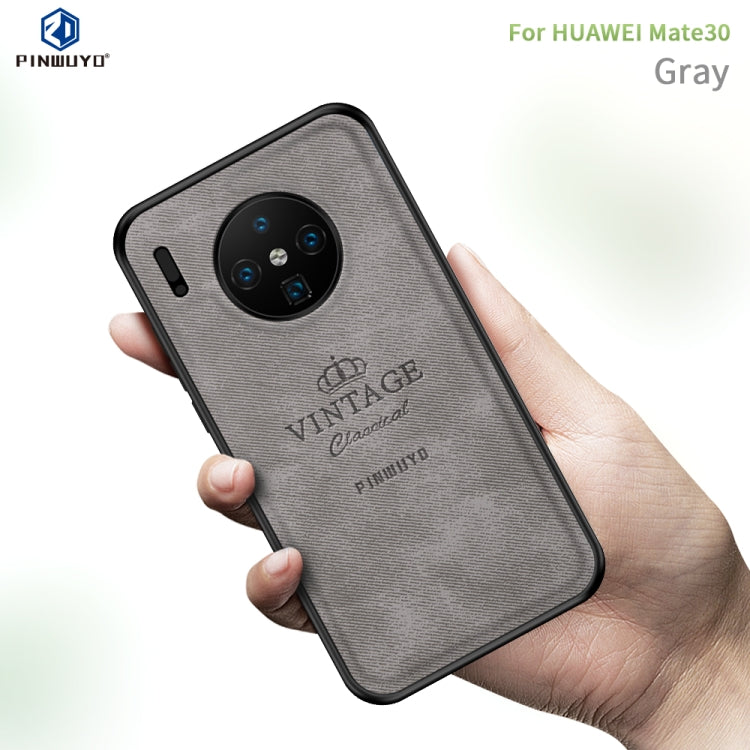 For Huawei Mate 30 PINWUYO Shockproof Waterproof Full Coverage PC + TPU + Skin Protective Case(Gray) - Huawei Cases by PINWUYO | Online Shopping UK | buy2fix