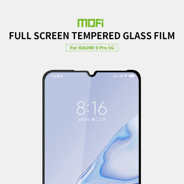 For Xiaomi 9 Pro MOFI 9H 2.5D Full Screen Tempered Glass Film(Black) -  by MOFI | Online Shopping UK | buy2fix