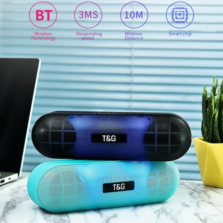 T&G TG148 Portable Stereo Audio Super Bass LED Lantern Pill Wireless Bluetooth Speaker(Red) - Desktop Speaker by T&G | Online Shopping UK | buy2fix