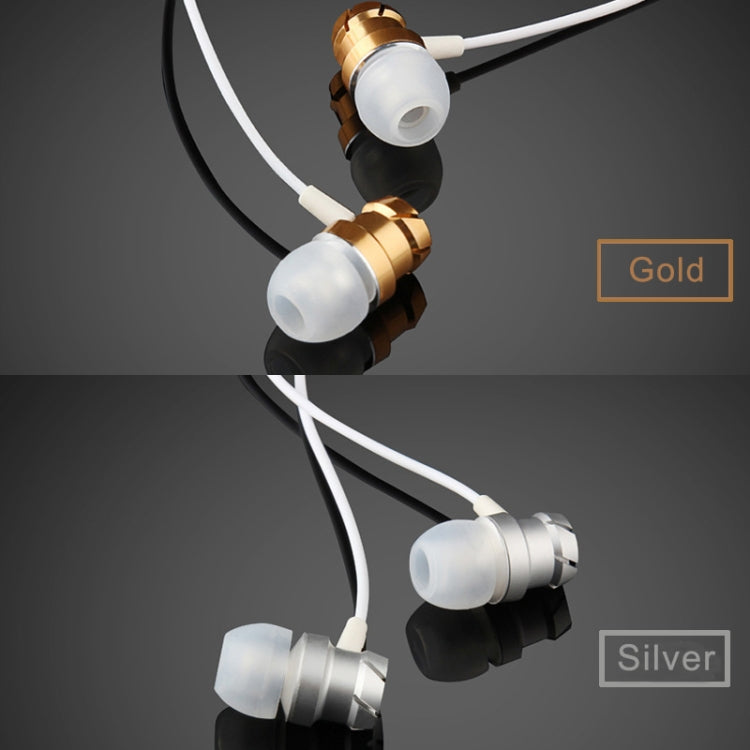 3.5mm Wired Headphones Handsfree Headset In Ear Earphone Earbuds with Mic for Xiaomi Phone MP3 Player Laptop(Silver) - In Ear Wired Earphone by buy2fix | Online Shopping UK | buy2fix