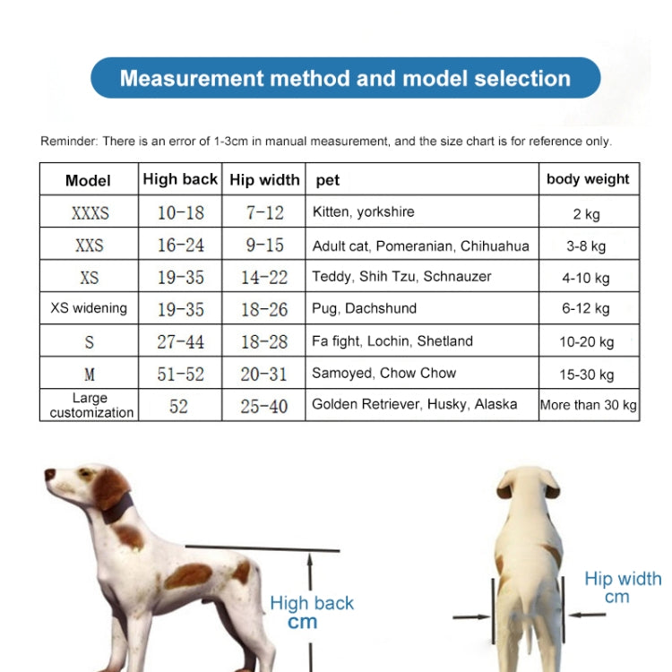 Pet Wheelchair Disabled Dog Old Dog Cat Assisted Walk Car Hind Leg Exercise Car For Dog/Cat Care, Size:XXXS - Training Aids by buy2fix | Online Shopping UK | buy2fix