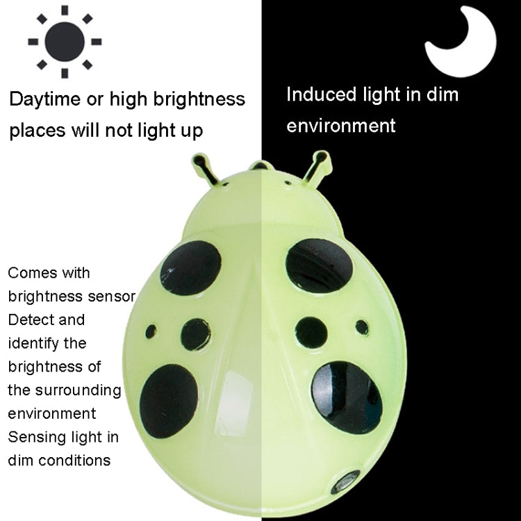 A62 Beetle Shape LED Night Light Plug-in Intelligent Light Control Sensor Light, Plug:EU Plug(Red) - Sensor LED Lights by buy2fix | Online Shopping UK | buy2fix
