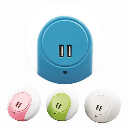 A78B LED Night Light With USB Port Intelligent Light Control Sensor Light, Plug:UK Plug(Pink) - Sensor LED Lights by buy2fix | Online Shopping UK | buy2fix