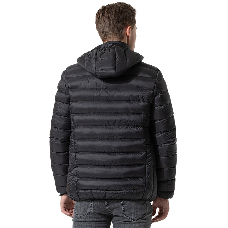 19 Zone 4 Control Black USB Winter Electric Heated Jacket Warm Thermal Jacket, Size: XXXXXXL - Down Jackets by buy2fix | Online Shopping UK | buy2fix