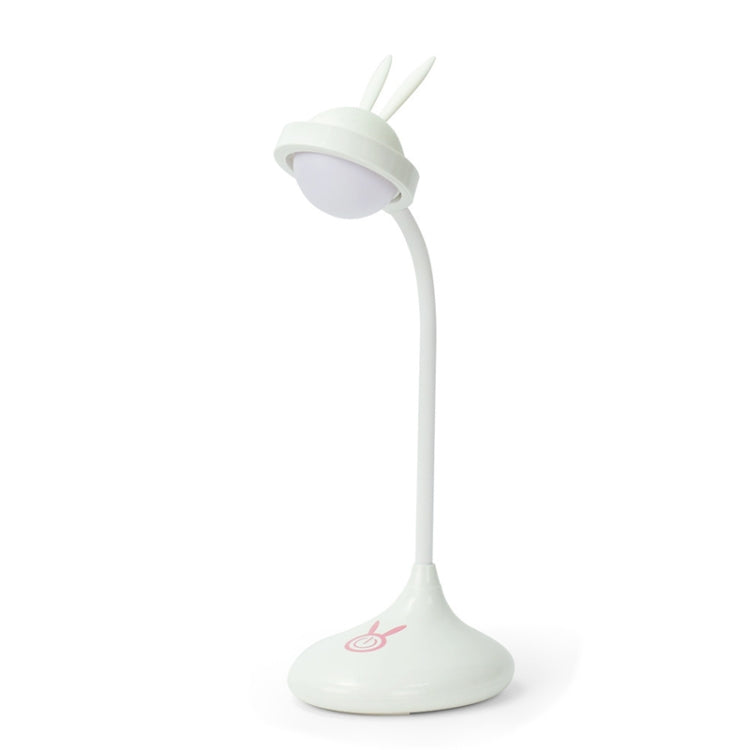 Rabbit Touch Desk Lamp USB Charging Eye Protection Creative Student Reading Bedroom Folding Bedside Light(White) - Desk Lamps by buy2fix | Online Shopping UK | buy2fix