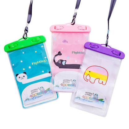 10 PCS Large Outdoor Photo Transparent Waterproof Cartoon Mobile Phone Bag, Style:Little Sheep - Waterproof Bag by buy2fix | Online Shopping UK | buy2fix