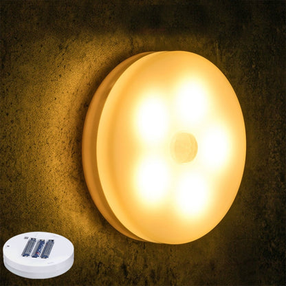 Intelligent Human Body Induction LED Night Light Control Bedroom Bedside Table Lamp, Style:Battery Model(Warm Light) - Sensor LED Lights by buy2fix | Online Shopping UK | buy2fix