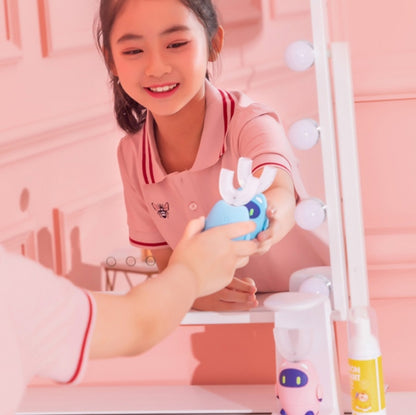 Lanbeibei Children U-Shaped Automatic Electric Toothbrush 2-6 Years Old Home Version (Blue) - Toothbrushes by buy2fix | Online Shopping UK | buy2fix