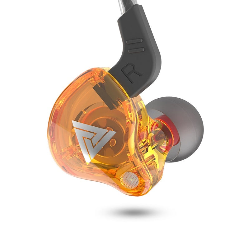 QKZ AK6 2 PCS  In-Ear 3.5mm Wired Subwoofer Sports Earphones(AK6-Yellow) - In Ear Wired Earphone by QKZ | Online Shopping UK | buy2fix