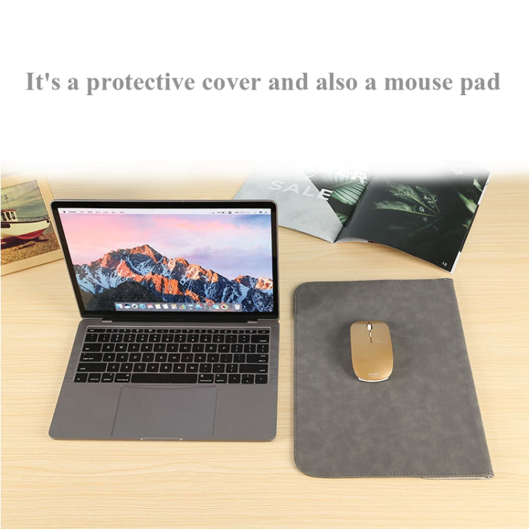 Horizontal Sheep Leather Laptop Bag For Macbook Air/ Pro 13.3 Inch A1466/A1369/A1502/A1425(Liner Bag + Power Supply Bag Dark Blue) - Protective Bags by buy2fix | Online Shopping UK | buy2fix