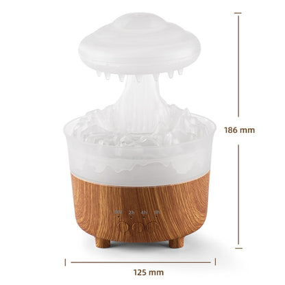 V50 Desktop Colorful Night Light Humidifier Wood Grain Water Drop Aroma Diffuser, Spec: EU Plug(Green) - Air Purifiers & Accessories by buy2fix | Online Shopping UK | buy2fix