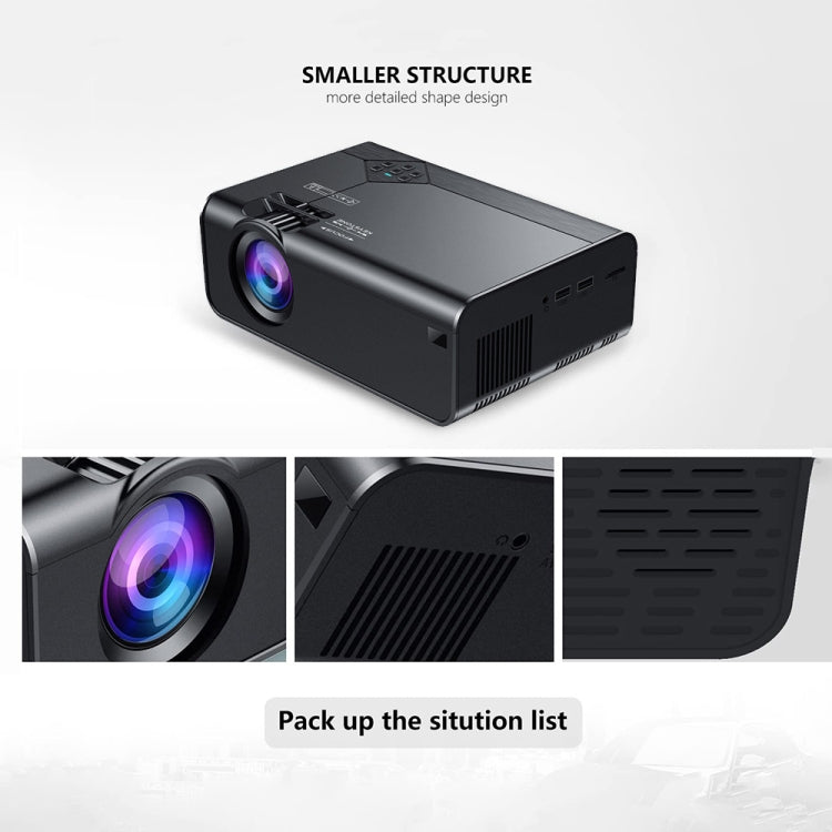 W18 1280 X 720P Portable Home HD LED Wireless Smart Projector, Spec: Same Screen Model(EU Plug) - LED Projector by buy2fix | Online Shopping UK | buy2fix