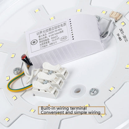 LED Sound Light Control Ceiling Lamp Round Corridor Intelligent Sensor Lamp, Power source: 8W 230mm(Warm White) - Sensor LED Lights by buy2fix | Online Shopping UK | buy2fix