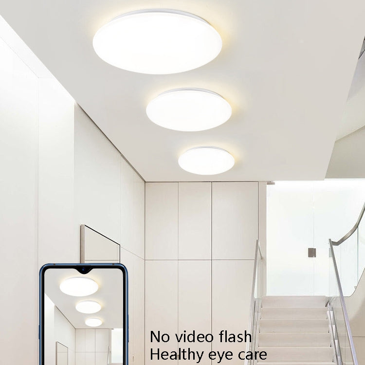 LED Sound Light Control Ceiling Lamp Round Corridor Intelligent Sensor Lamp, Power source: 18W 350mm(Warm White) - Sensor LED Lights by buy2fix | Online Shopping UK | buy2fix