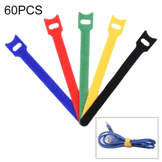 60 PCS T-Shaped Cable Organizer Belt Nylon Winder Buckle, Length: 15cm(Color Random Delivery) - Cable Organizer by buy2fix | Online Shopping UK | buy2fix