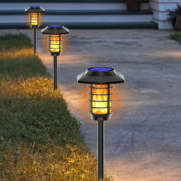 Solar LED Lawn Simulation Flame Lamp Outdoor Garden Lighting Landscape Light, Spec: 66 LED - Solar Lights by buy2fix | Online Shopping UK | buy2fix