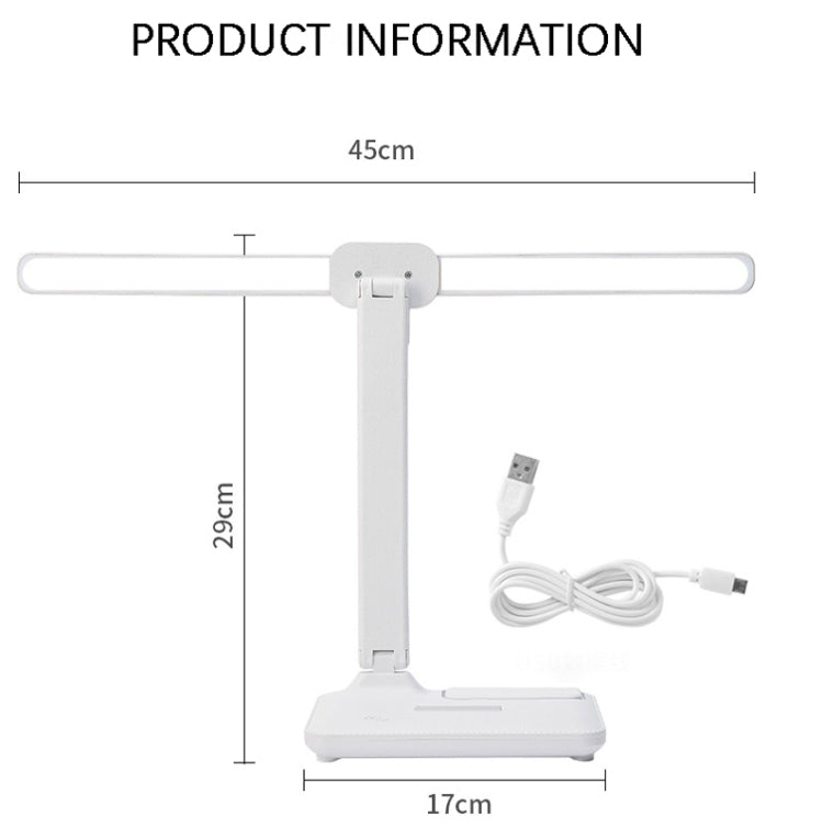 Double Head Lighting LED Charging Desk Lamp,Style: Plug-in Version+Cable - Desk Lamps by buy2fix | Online Shopping UK | buy2fix