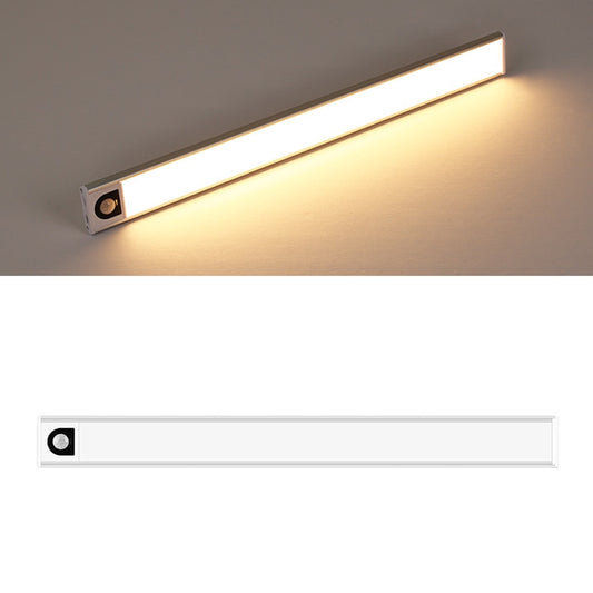 Intelligent Automatic Human Body Induction Wireless LED Lamp 20cm(Silver + Warm Light) - Sensor LED Lights by buy2fix | Online Shopping UK | buy2fix