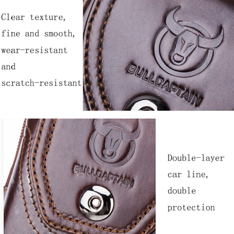 BULL CAPTAIN  Leather Multifunctional Waist Bag For Men(Brown-10) - Wallets by BULL CAPTAIN | Online Shopping UK | buy2fix